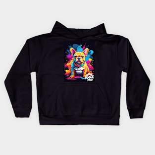 My Best Paw French Bulldogs Graffiti Kids Hoodie